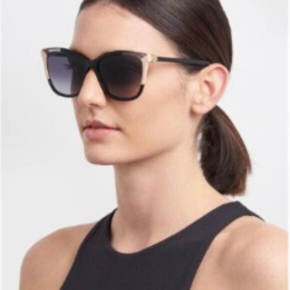 Carolina Herrera CH0052/S 0F0T UR Sunglasses Havana Square Frame, Violet Lenses - Picture 3 of 11